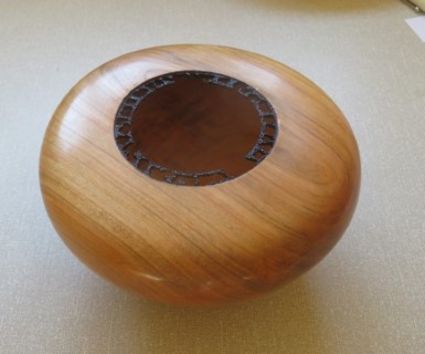 This cherry bowl won a highly commended certificate for Dean Carter